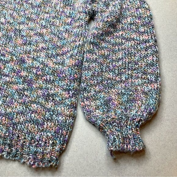 Lovers And Friends Pastel Chunky Knit Mindy Cardigan Small Metallic Purple Pink - Picture 4 of 8